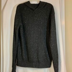 Donald Ross Sport men's black 'The Tucker' Donegal Flecked Hoodie Sweater